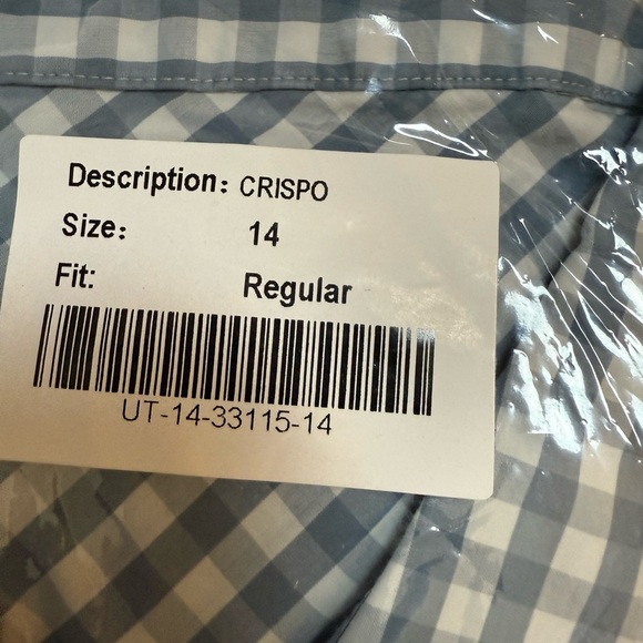Untuckit Crispo Women’s Light Blue Gingham Plaid Button Down - Picture 3 of 5